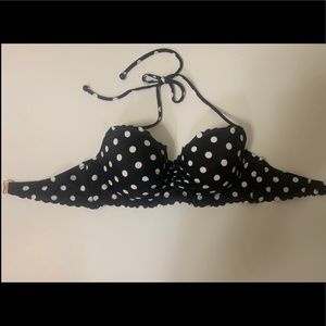 Victoria’s Secret Swim black & white polka dot top